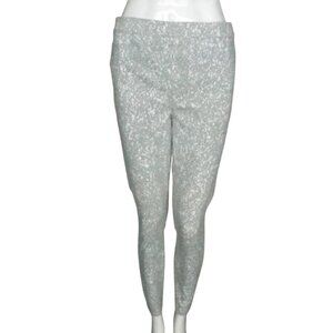 SPANX Pants, L, Grey/White speckled, Skinny/Slender, Pull on, Fitted, Ankle